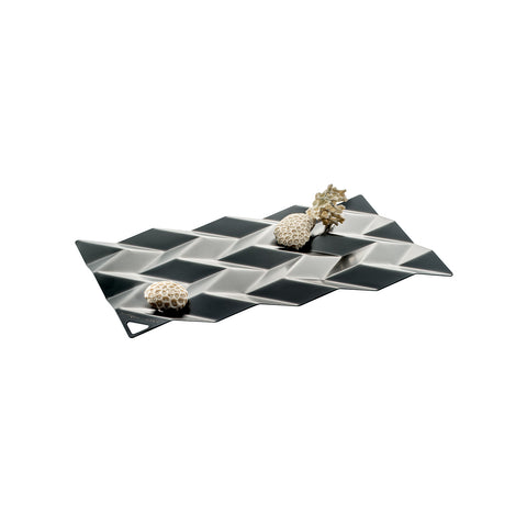 Tafeldecoratie van roestvrij staal Black 38x23,5cm