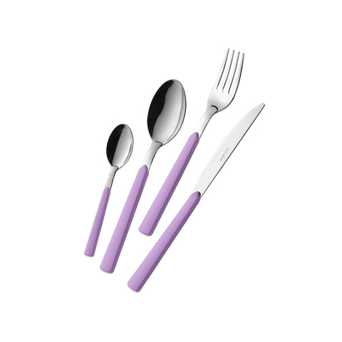 Set de 24 couverts en acier Fast lilas