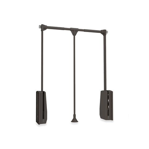 Porte-cintres télescopique pour armoire en acier 83-115x84cm moka