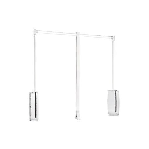 Inklapbare kledinglift voor kast, staal, 83-115x85 cm, wit