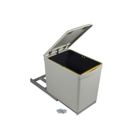 Poubelle avec base coulissante et couvercle automatique 16l