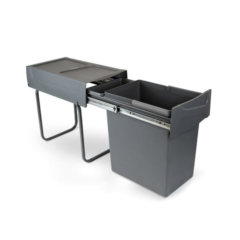 Poubelle coulissante pour le tri sélectif 20l
