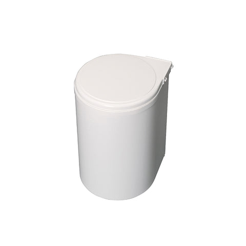 Poubelle à fixer sur une porte avec couvercle automatique 13l blanche