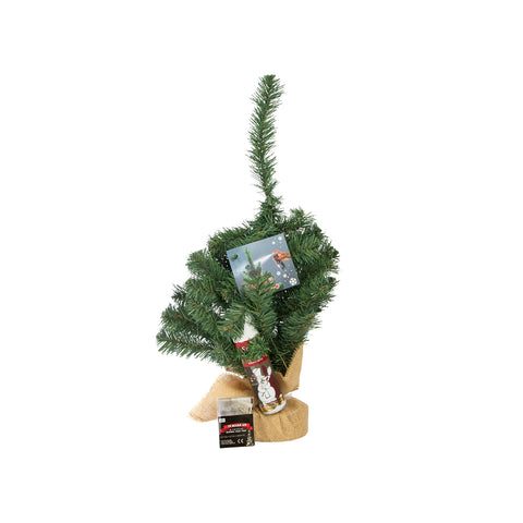 Besneeuwde kerstboom met ledverlichting 50 cm