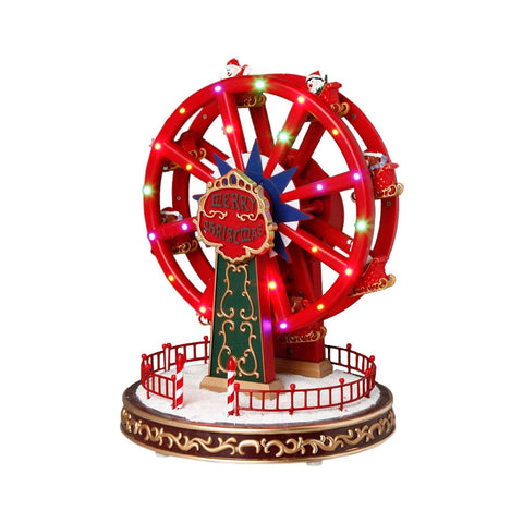 Grande roue de Noël avec lumières et musique