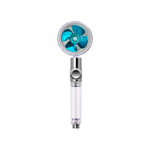 Pommeau de douche Boeing chromé avec hélice rotative et 3 filtres