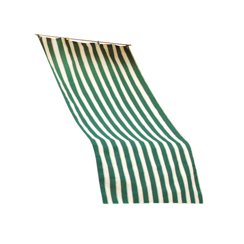 Store banne à projection vert et blanc 145x250cm