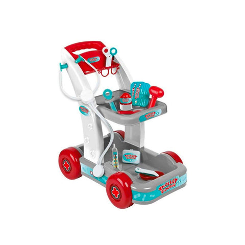 Dokterskarretje met 13 accessoires, Doctor, voor kinderen, 48 cm hoog