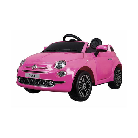 Elektrische Fiat 500, roze, 12 V 4,5 Ah, 110x58,4x53 cm