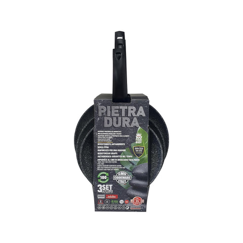 Inductiepannenset van 3 stuks – antiaanbaklaag, PFOA-vrij, 20/24/28 cm