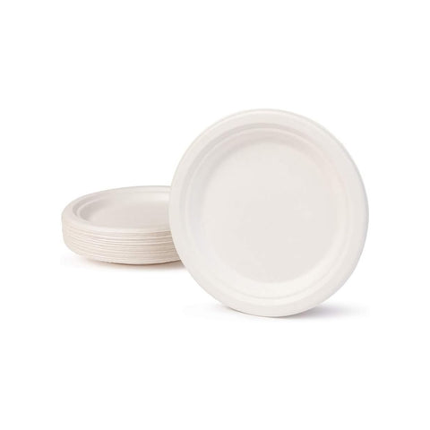 Lot de 50 assiettes à dessert jetables D. 18cm