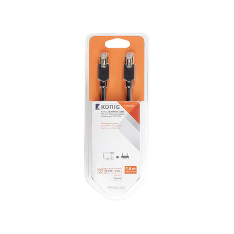 Câble réseau Cat6 RJ45 noir 5m