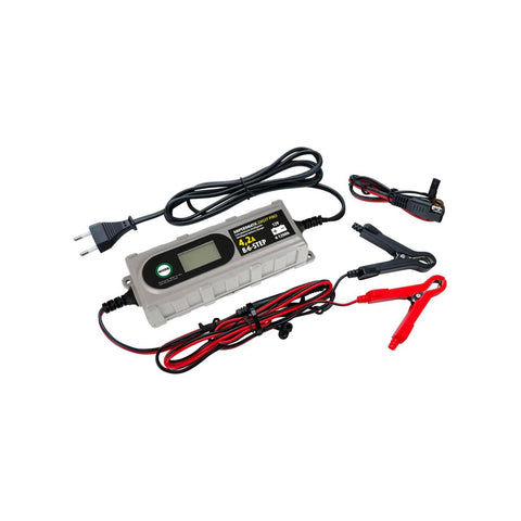 Acculader voor voertuigen met accuklemmen, 12 V - 4,2 A