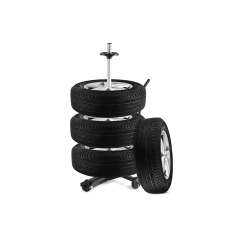 Bandenkar voor 4 banden met stanghouder, 100 kg