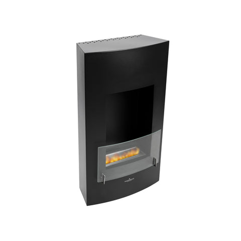 Zwarte wandbio-ethanolhaard Cerere