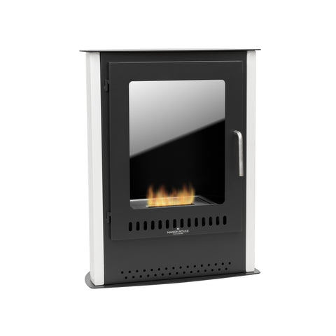 Witte Luna-bio-ethanolvloerhaard