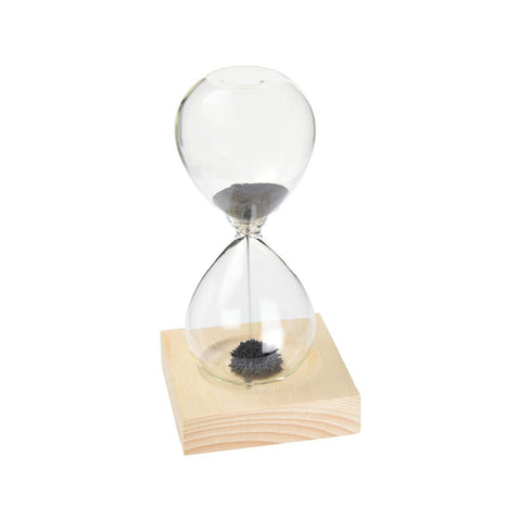 Gadget décoratif sablier avec sable magnétique 16cm