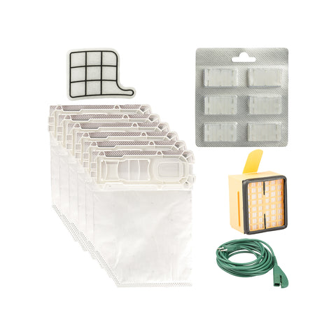Set de 12 sacs + 12 parfums + 2 filtres HEPA + 2 grilles moteur + câble de 7 m pour VK 135/136