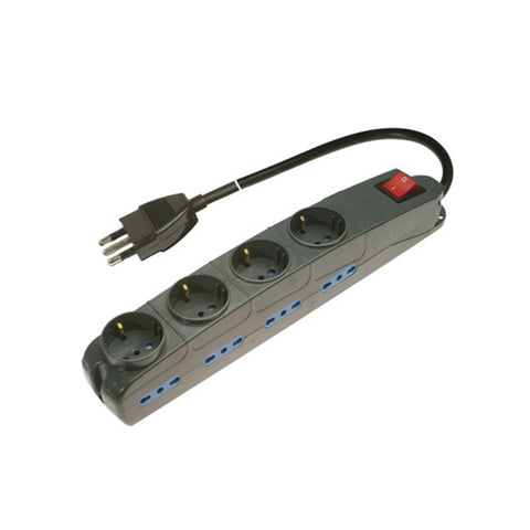 Multiprise Multipresa Compact 12 prises noire - Poly Pool