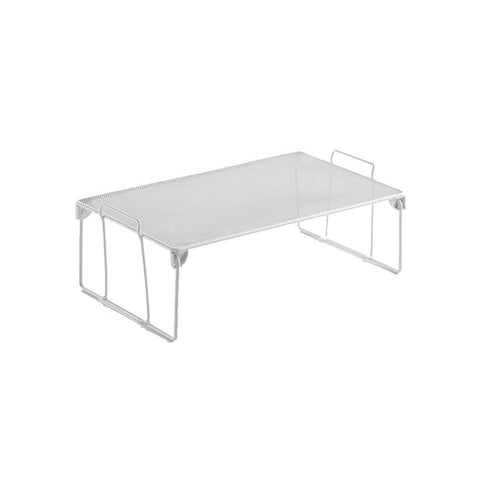 Stapelbaar opbergrek met 2 etages van staal 41x25,5x15cm