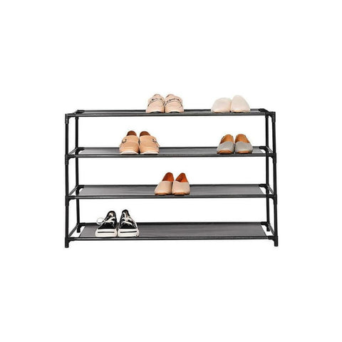 Range-chaussures empilable à 2 étagères pour 9 paires de chaussures 59x28x38