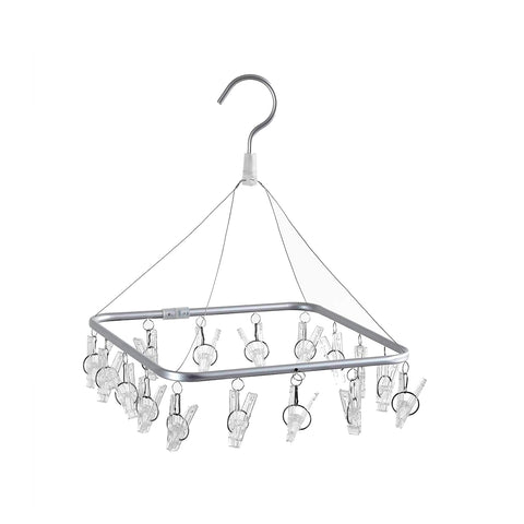 Droogrek met ophanghaak voor wasgoed en clips, 28,5 x 28 cm
