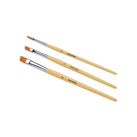Set de 3 pinceaux pour décorer les gâteaux plats