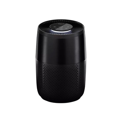Purificatore d'aria HEPA 3 in 1 con ioni plasma nero, design compatto e moderno per ambienti fino a 12 m²