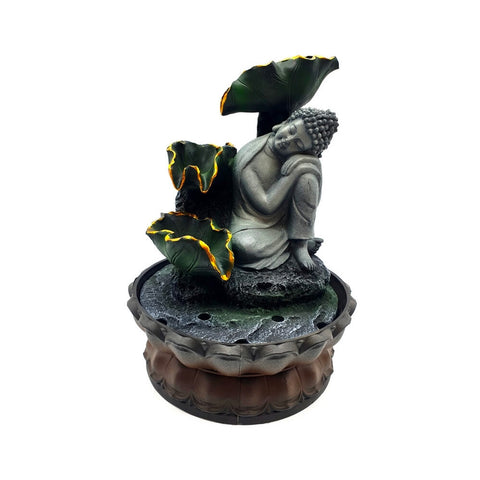 Fontaine décorative Bouddha thaïlandais avec pompe 30x21cm