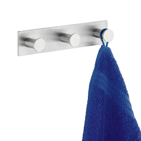 Barre avec crochets en acier inoxydable Celano Trio