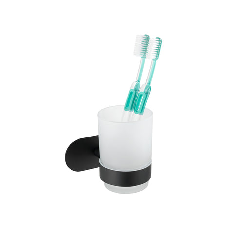 Gobelet porte-brosse à dents noir Turbo-Loc