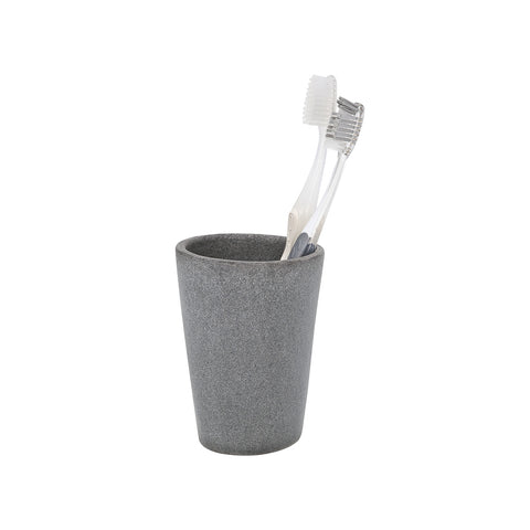 Grijze polyresine tandenborstelbeker