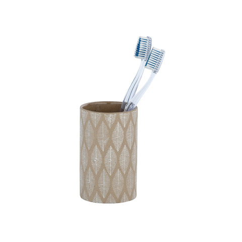 Porte-brosses à dents en céramique Tupian beige