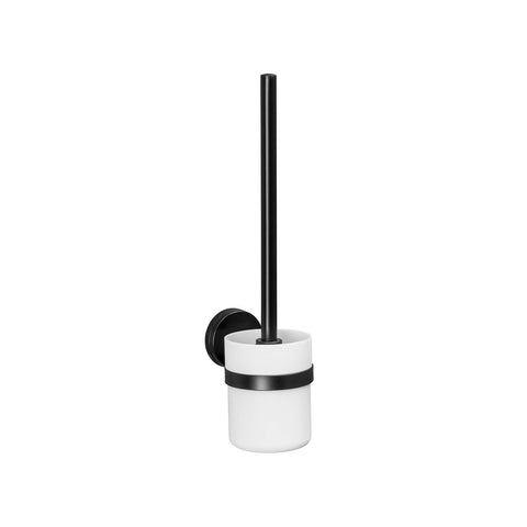 Ensemble porte-brosse WC Static-Loc Pavia noir