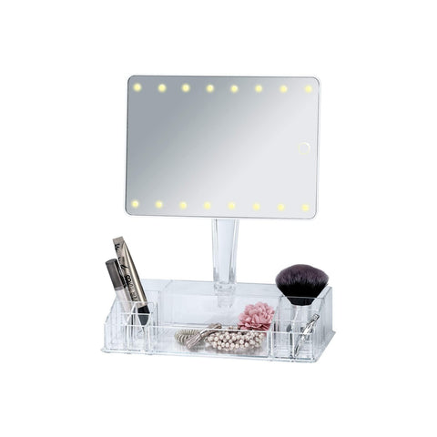 Spiegel met ledverlichting en organizer