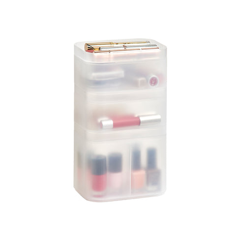 Trousse transparente pour cosmétiques, 2 compartiments
