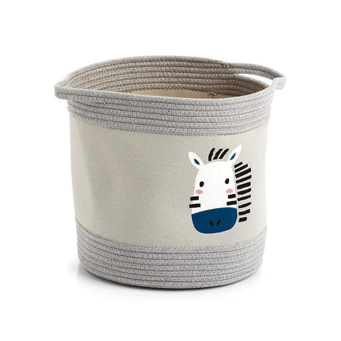 Panier de rangement pour enfants avec zèbre 30cm
