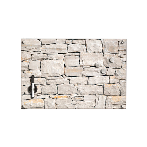 Panneau mémo en verre 60×40 cm – magnétique, design effet mur