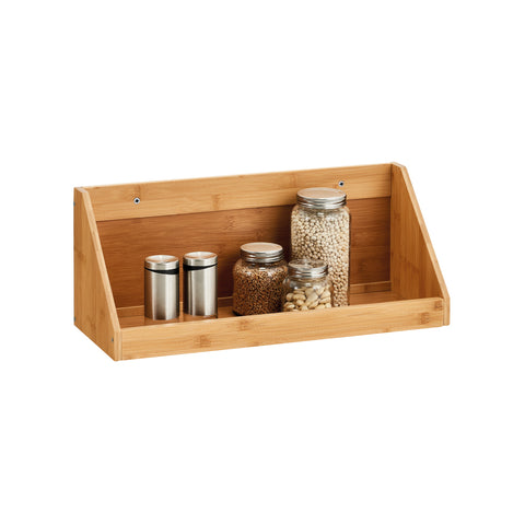 Étagère murale en bambou 50x20x20cm