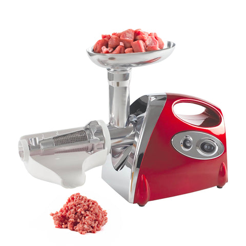 Vleesmolen en tomatenzeef met metalen spiraal en accessoires 1200 W