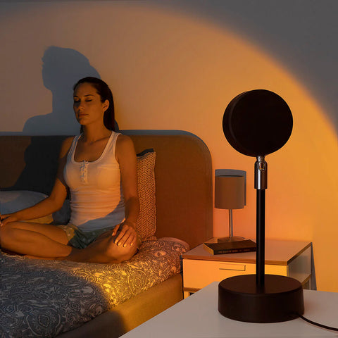Lampe LED à effet coucher de soleil réglable pour une ambiance relaxante et chaleureuse