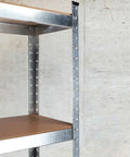 Scaffale Portaoggetti 5 Ripiani in Acciaio e MDF Portata Totale 875 kg con Montaggio a Incastro Ean-8023755054588