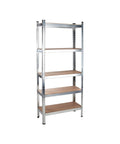 Scaffale Portaoggetti 5 Ripiani in Acciaio e MDF Portata Totale 875 kg con Montaggio a Incastro Ean-8023755054588